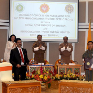 India, Bhutan sign Kholongchhu hydroelectric project
