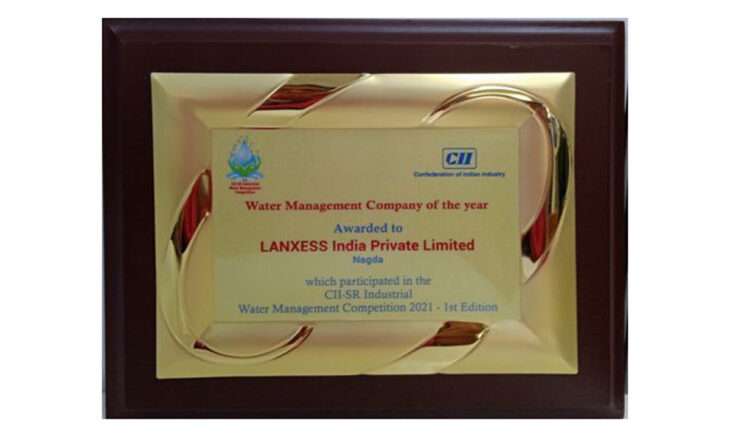 LANXESS India wins CII’s Water Management Company of the Year 2020 award