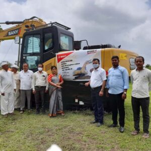 Sany steps up CSR activities; supplies excavator for pond construction