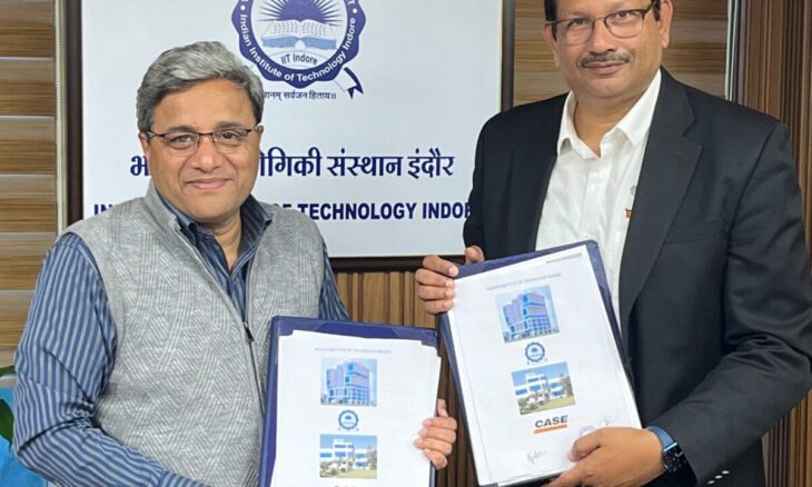 Suhas S Joshi, Director, IIT Indore and Satendra Tiwari, Head of Manufacturing – Pithampur, CASE Construction Equipment at IIT Indore