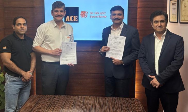 Action Construction Equipment Ltd (ACE) has entered into a significant Memorandum of Understanding (MoU) with Bank of Baroda.