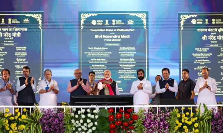 PM Modi Lays Foundation Stone for Vadhavan Port in Maharashtra