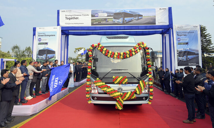 Tata Motors launches electric bus fleet for workforce transportation at Pantnagar