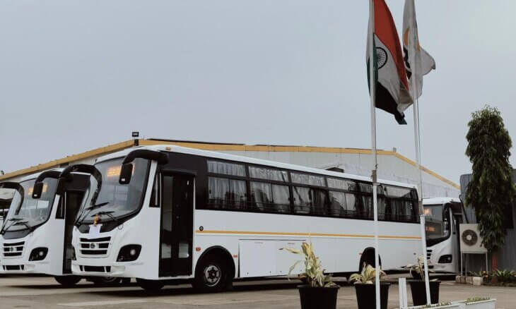 JCBL delivers 106 custom-designed staff buses to Mahindra & Mahindra