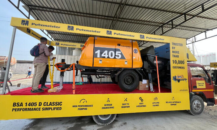 Putzmeister Launches BSA 1405 D Classic via ‘Concrete Dastak Roadshow' Across Gujarat