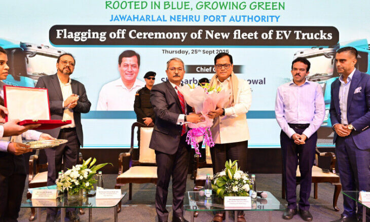 JNPA unveils India’s first EV heavy truck fleet with battery swapping