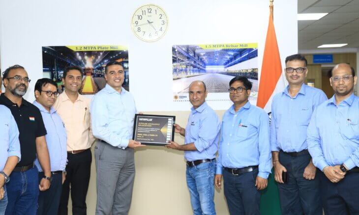 Jindal Steel awarded SER Certificate by Caterpillar