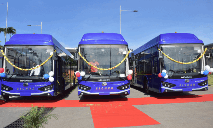 Eicher delivers first electric tarmac buses to IndiGo at Bengaluru airport