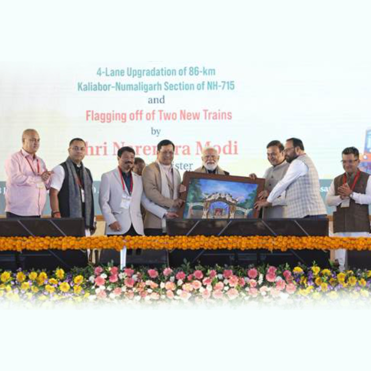 PM lays foundation stone for Kaziranga Elevated Corridor; flags off new rail services in Assam