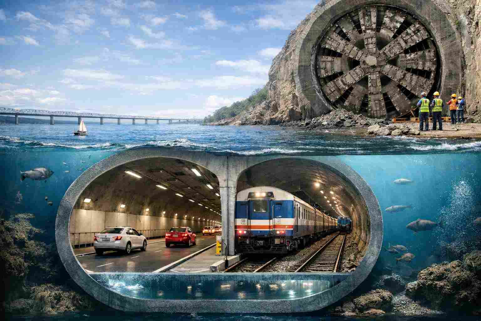 Cabinet approves Rs 18,662 crore Road–Rail Underwater Tunnel Project in ...