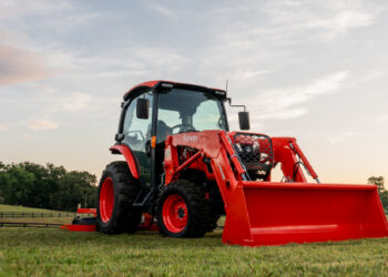 Kubota Grand L70 Series compact tractor with intelligent hydrostatic transmission and ProCab