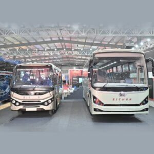 Eicher unveils electric Intercity Bus and Premium Maxi Cab at PRAWAAS 5.0