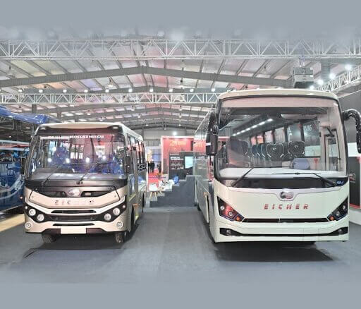Eicher unveils electric Intercity Bus and Premium Maxi Cab at PRAWAAS 5.0