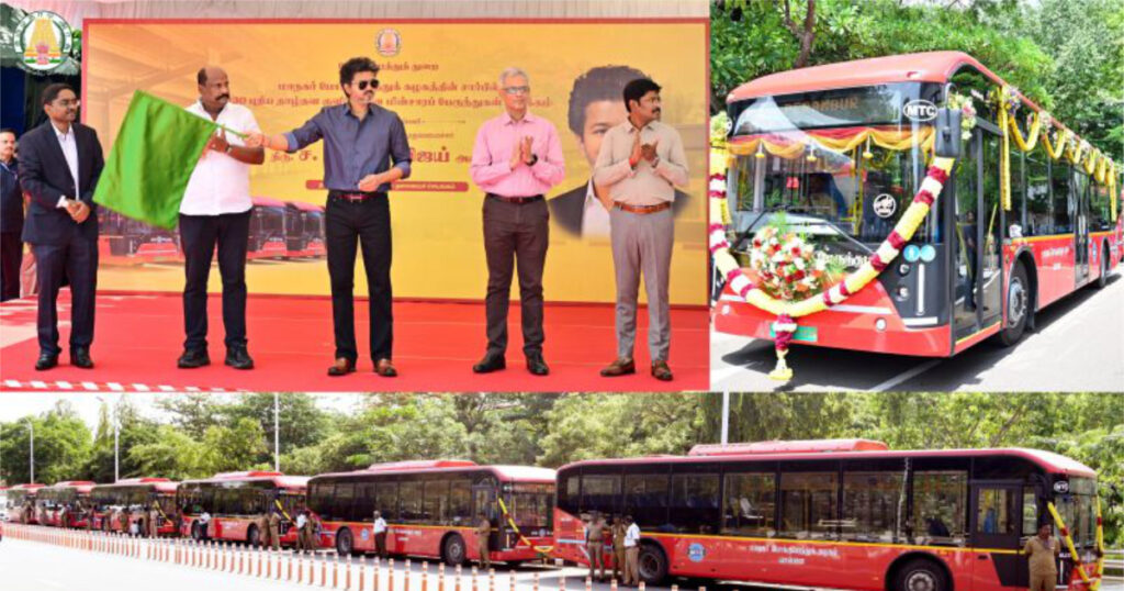 Tamil Nadu flags off 250 new government buses, including 130 electric vehicles