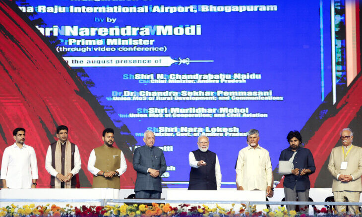 PM Modi inaugurates Andhra Pradesh’s first greenfield international airport at Bhogapuram