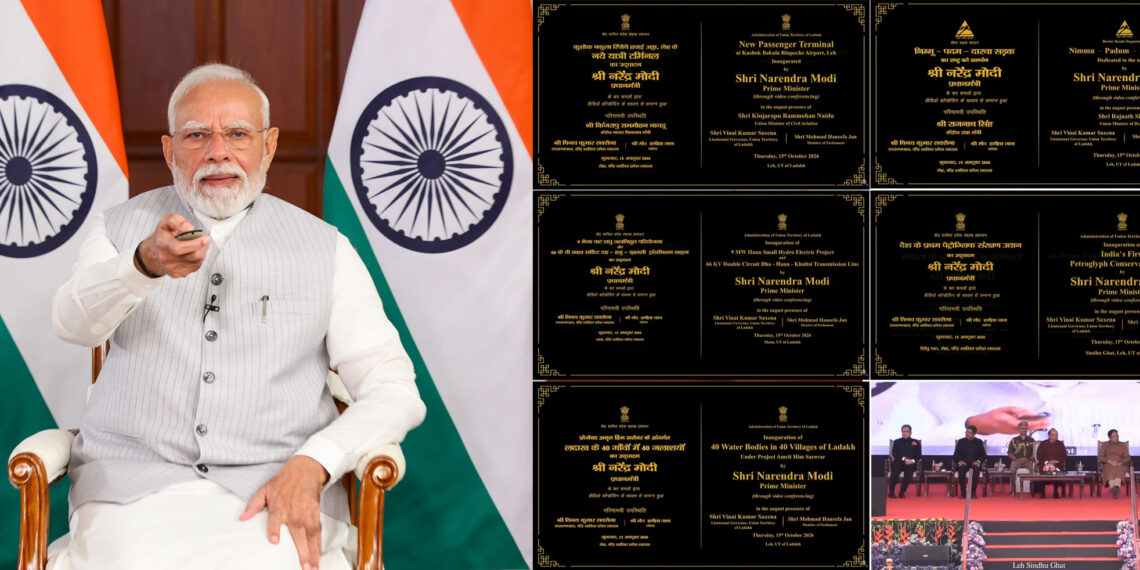 PM Narendra Modi inaugurates Rs 3,350 crore development projects in Ladakh